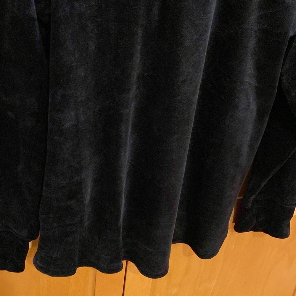 NWOT Cuddl Duds Plush Velour Long Sleeve Top XL in Black - Picture 4 of 6